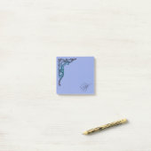 Post-it® Romantique Pastel Steampunk Goth Monogrammé (Sur un bureau)