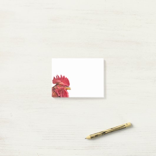 Post-it® Rooster Face (Sur un bureau)