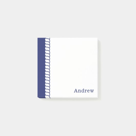 Post-it® Rope marine Ajouter un nom 3x3 (Devant)