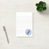 Post-it® Roquette De Dessin Avec Halftones Galaxy Linked (Bureau)