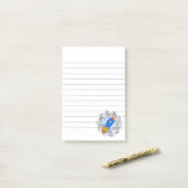 Post-it® Roquette De Dessin Avec Halftones Galaxy Linked (Sur un bureau)