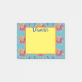 Post-it® Rose Aquarelle Art Femmes Nom Post Notes (Devant)