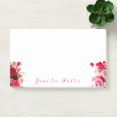 Post-it® Rose aquarelle écriture manuscrite Nom du script T (Bureau)