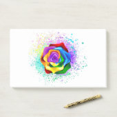 Post-it® Rose arc-en-ciel colorée (Sur un bureau)