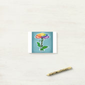 Post-it® Rose arc-en-ciel unique (Sur un bureau)