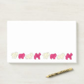 Post-it® Rose Blanc Cirque Zoo Animaux Cookies Crackies (Sur un bureau)