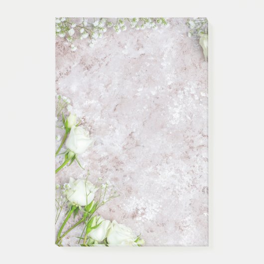 Post-it® Rose blanche (Devant)