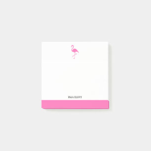 Post-it® Rose clair sur le Flamant rose blanc et la frontiè