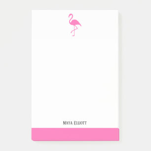 Post-it® Rose clair sur le Flamant rose blanc et la frontiè