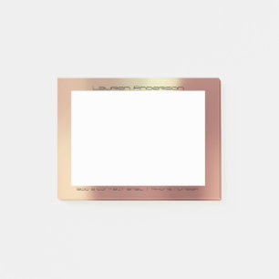 Post-it® Rose cuivre Gold Office personnalisé