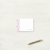 Post-it® Rose d'arrière - plan de nounours (Sur un bureau)
