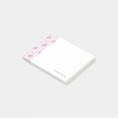 Post-it® Rose d'arrière - plan de nounours (Incliné)