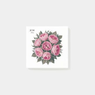 Post-it® Rose de juin : Fleur d'anniversaire personnalisée