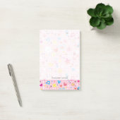 Post-it® rose de motif de bande dessinée d'amusement (Bureau)