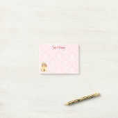 Post-it® Rose de Valentine Cocker Spaniel (Sur un bureau)