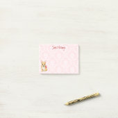 Post-it® Rose de Valentine Frenchie (Sur un bureau)