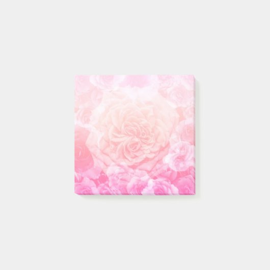 Post-it® Rose en pastel Ombre floral (Devant)