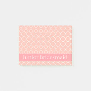 Post-it® Rose et blanc juniors de demoiselle d'honneur