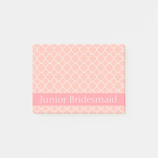 Post-it® Rose et blanc juniors de demoiselle d'honneur (Devant)
