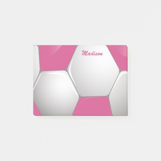 Post-it® Rose et blanc personnalisables de ballon de (Devant)