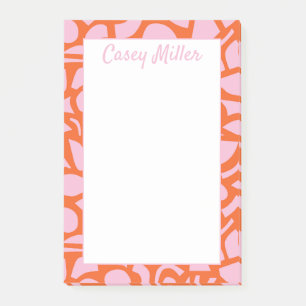 Post-it® Rose et orange personnalisés, Preppy