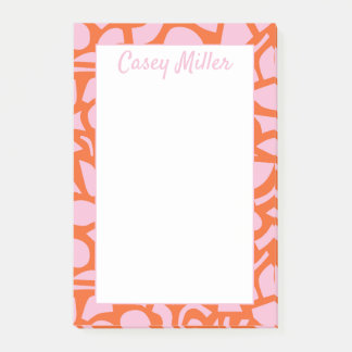 Post-it® Rose et orange personnalisés, Preppy