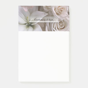Post-it® Rose Fleurale Chic Démodé Fleurs Rustiques Personn