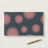 Post-it® Rose, géométrique, cool, abstraction fleur tendanc (Sur un bureau)