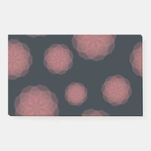 Post-it® Rose, géométrique, cool, abstraction fleur tendanc (Devant)