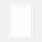 Post-it® Rose Gold Elegant Sophisticated Bordure Blanc (Devant)