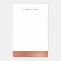 Rose Gold Faux Foil Minimaliste de deux monogramme