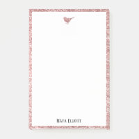 Rose Gold Faux Parties scintillant Oiseau et front