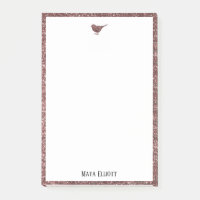 Rose Gold Faux Parties scintillant Oiseau et front