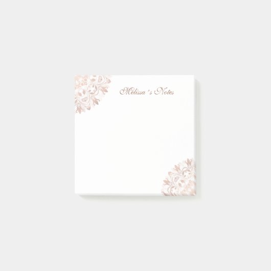 Post-it® Rose Gold Floral Mandala (Devant)