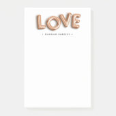 Post-it® Rose Gold LOVE | Personnalisé (Devant)