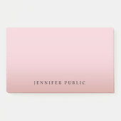 Post-it® Rose Gold Modèle Arrière - plan moderne Élégant (Devant)