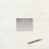 Post-it® Rose Gold Parties scintillant Business Staff Monog (Sur un bureau)