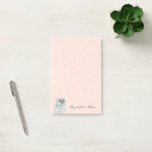 Post-it® Rose Gold Parties scintillant Cute Owl Ajouter un  (Bureau)