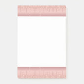 Post-it® Rose Gold Parties scintillant encadré Notes collan (Devant)