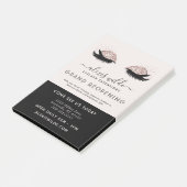 Post-it® Rose Gold Parties scintillant Eyelashes Grand Salo (Incliné)