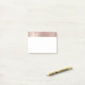Post-it® Rose Gold Parties scintillant Sparkle Post it Note (Sur un bureau)