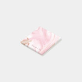 Post-it® Rose Gold Turtle Blush Marble Monogramme Votre Nom (Incliné)