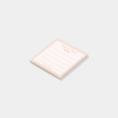 Post-it® Rose Gold Votre Nom Et Coeurs Merci (Incliné)