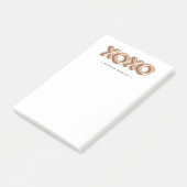 Post-it® Rose Gold XOXO | Personnalisé (Incliné)