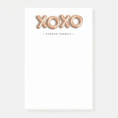 Post-it® Rose Gold XOXO | Personnalisé (Devant)