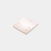 Post-it® Rose Golden Feuilles Floral Post it Notes (Incliné)