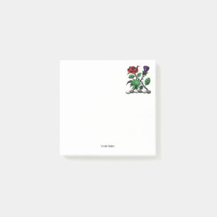 Post-it® Rose héraldique et chardon d'armoiries Couleur de