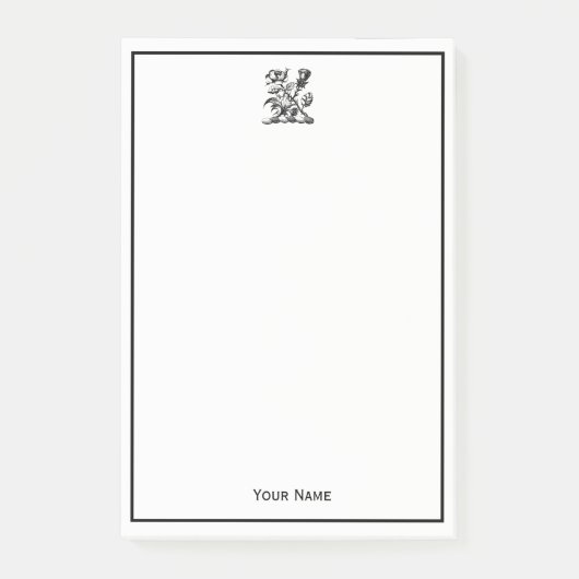 Post-it® Rose héraldique et chardon d'armoiries Emblème de  (Devant)