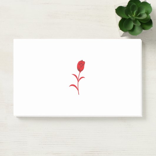 Post-it® Rose Madder, Rouge lave, design floral (Bureau)