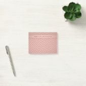 Post-it® Rose moderne or Chevron Motif Monogramme (Bureau)